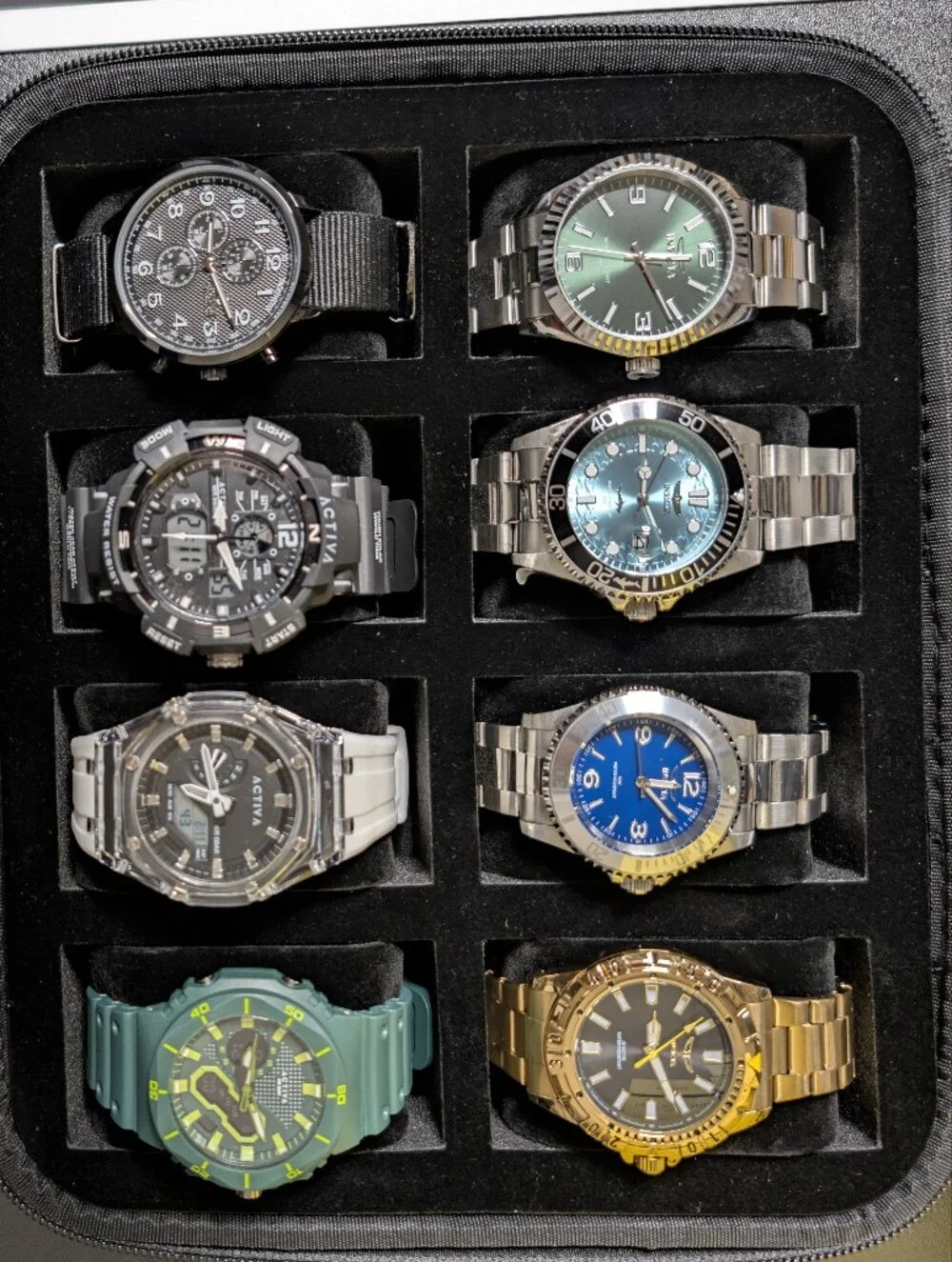 8-Piece Men’s Watch Variety Gift Set or Starter Bundle - Brand New with Case